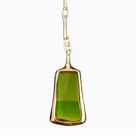 Robert Lee Morris Jewelry - RIm Soho Green Geometric Stone
Pendant Necklace 17” L Adjustable